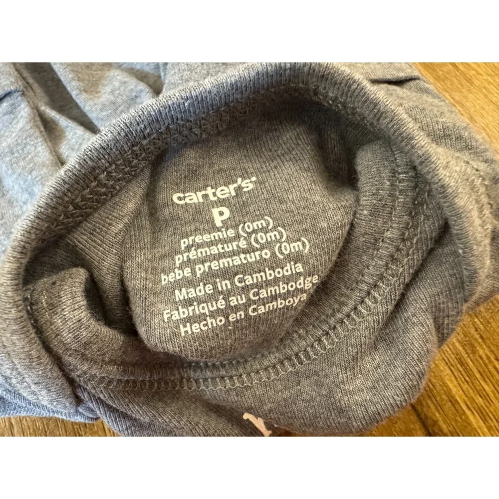 Carters Baby Boy Preemie Outfit Romper Long Sleeve Clothes‎ New Family Favorite